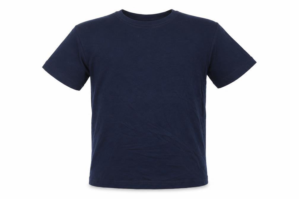 Roly Boys Blue Polyester Basic T-Shirt Size 9-10 Years Round Neck Zip