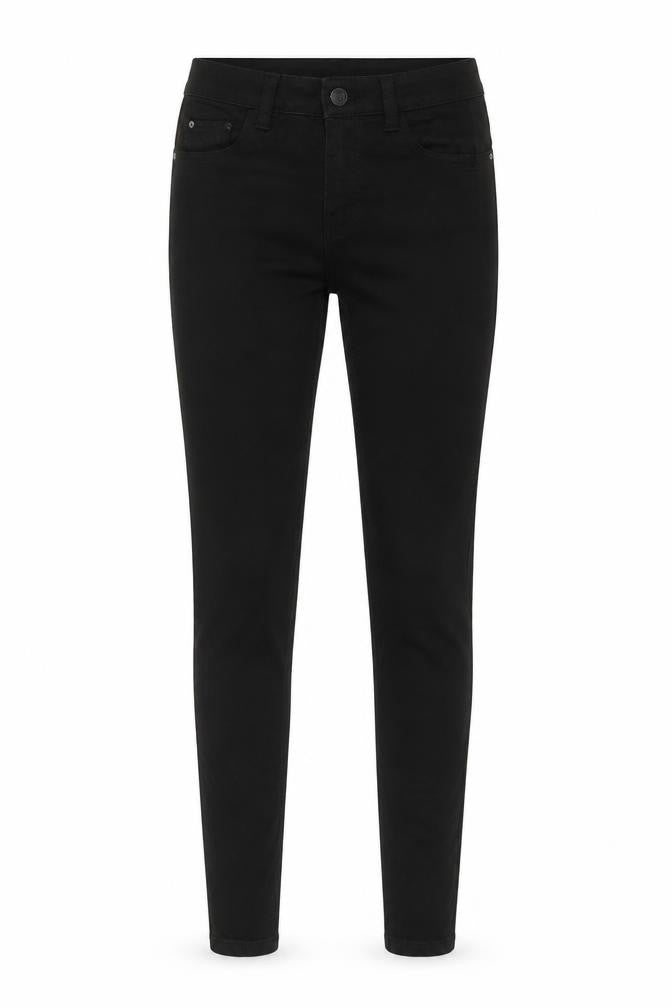 Denim & Co. Womens Black Cotton Skinny Jeans Size 6 Regular Zip