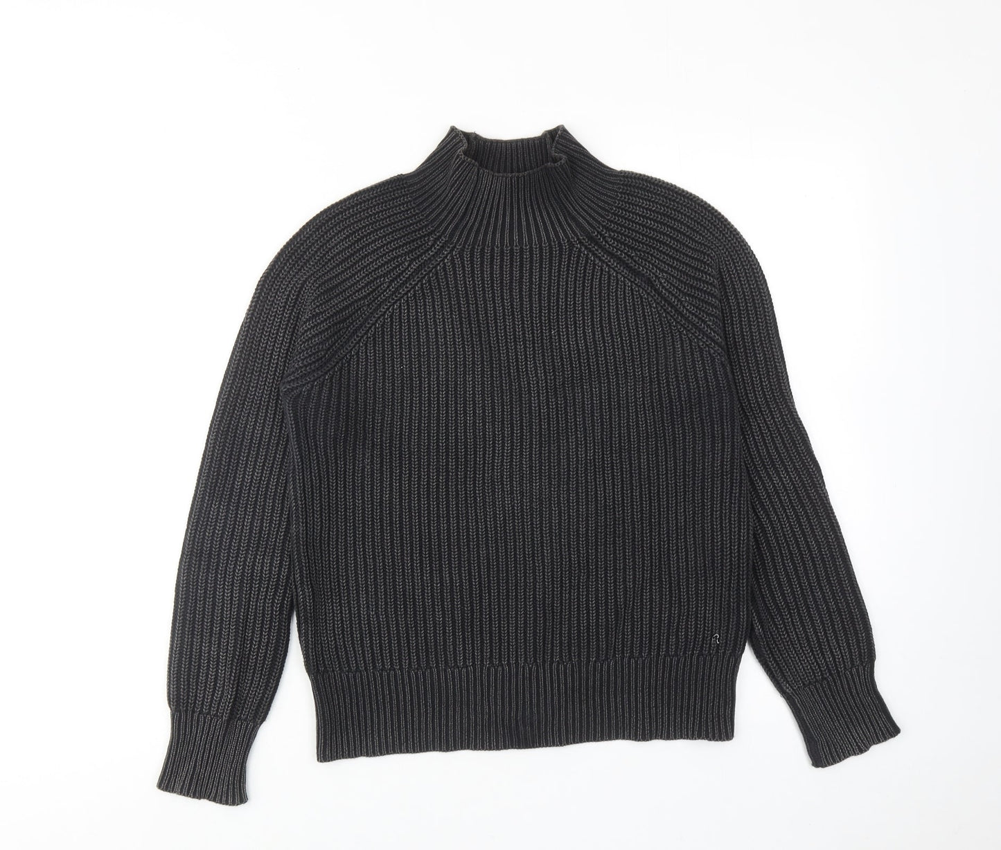 Replay Womens Black High Neck Acrylic Pullover Jumper Size S