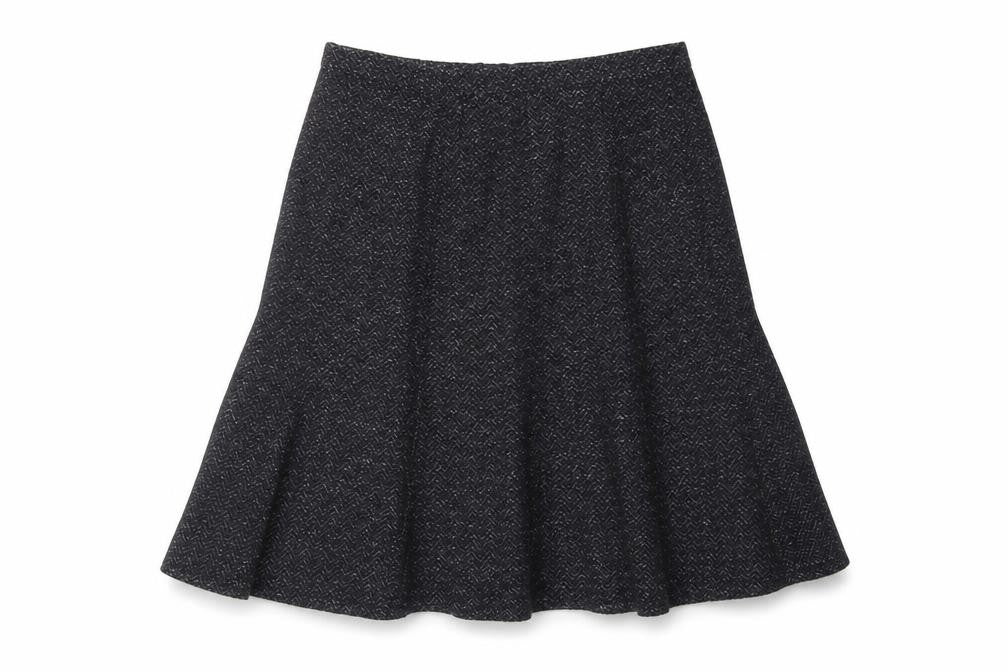 Marks & Spencer Womens Blue Geometric Acrylic Swing Skirt Size 14 Zip