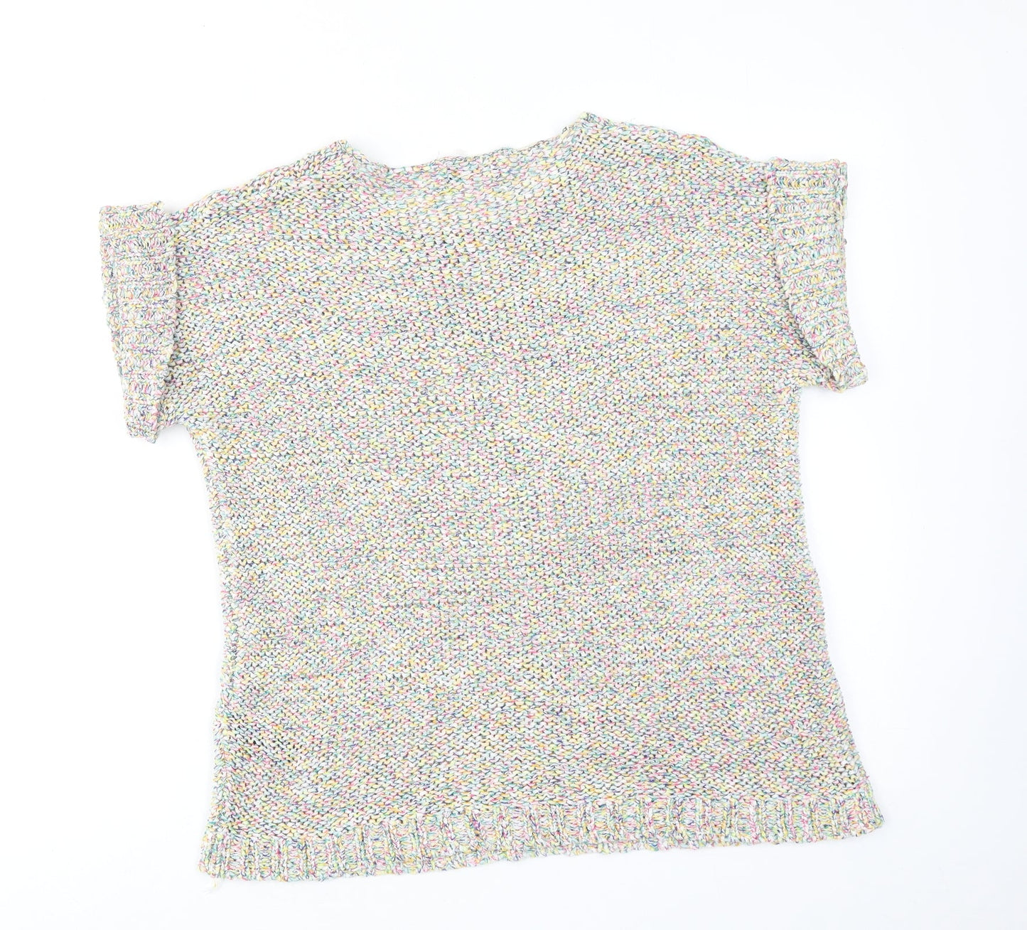 M&Co Womens Multicoloured Round Neck Cotton Pullover Jumper Size 18 Pullover