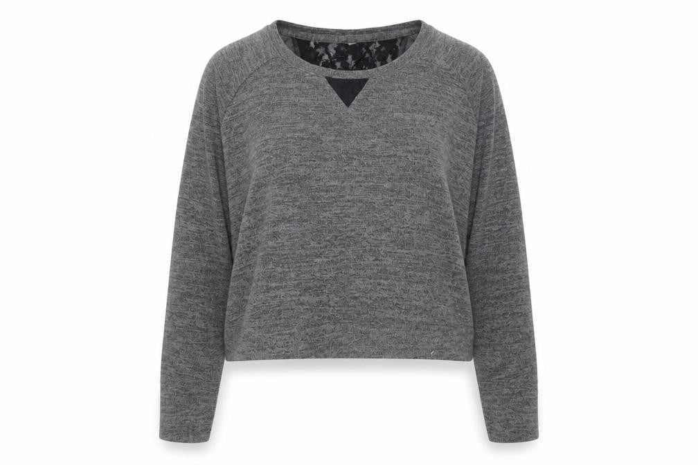 Victoria's Secret Womens Grey Round Neck Polyester Pullover Jumper Size L