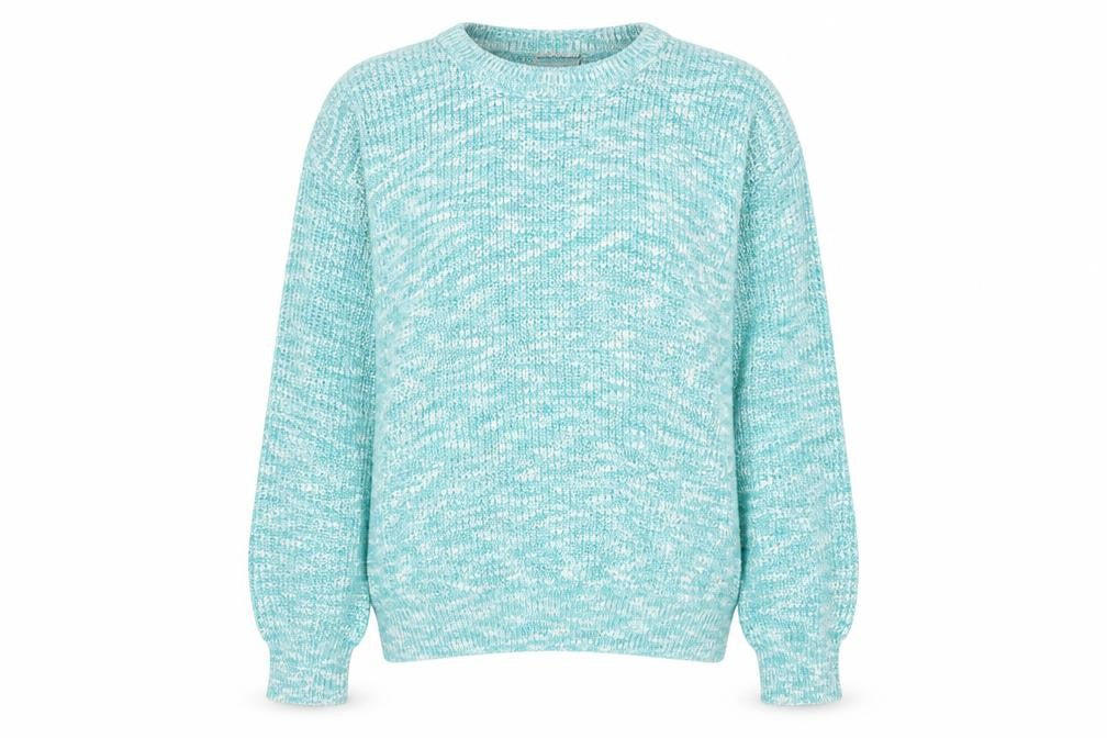 Matrix Womens Blue Round Neck Acrylic Pullover Jumper Size M