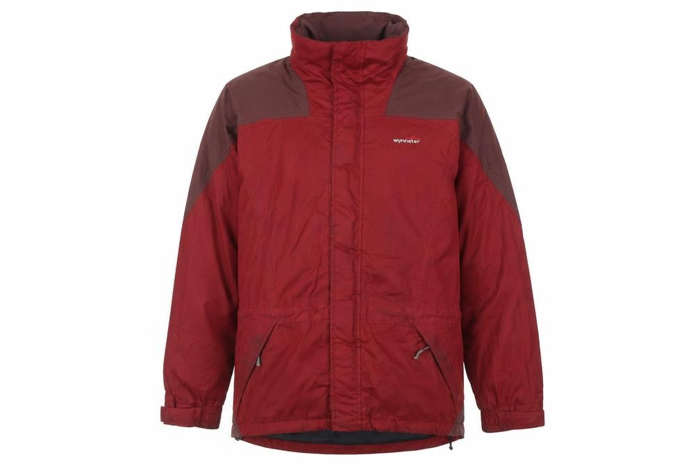 Wynnster Mens Red Windbreaker Jacket Size M Zip