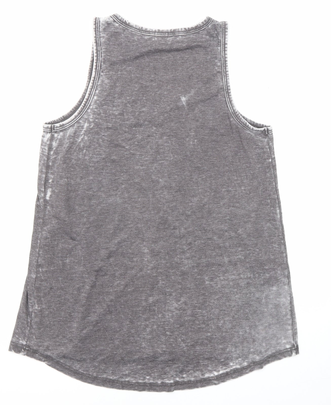 River Island Womens Grey Cotton Basic Tank Size 8 V-Neck - California, Los Angeles, Hollywood