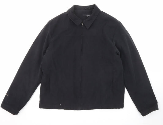 Fox Hole Mens Black Jacket Size L Zip