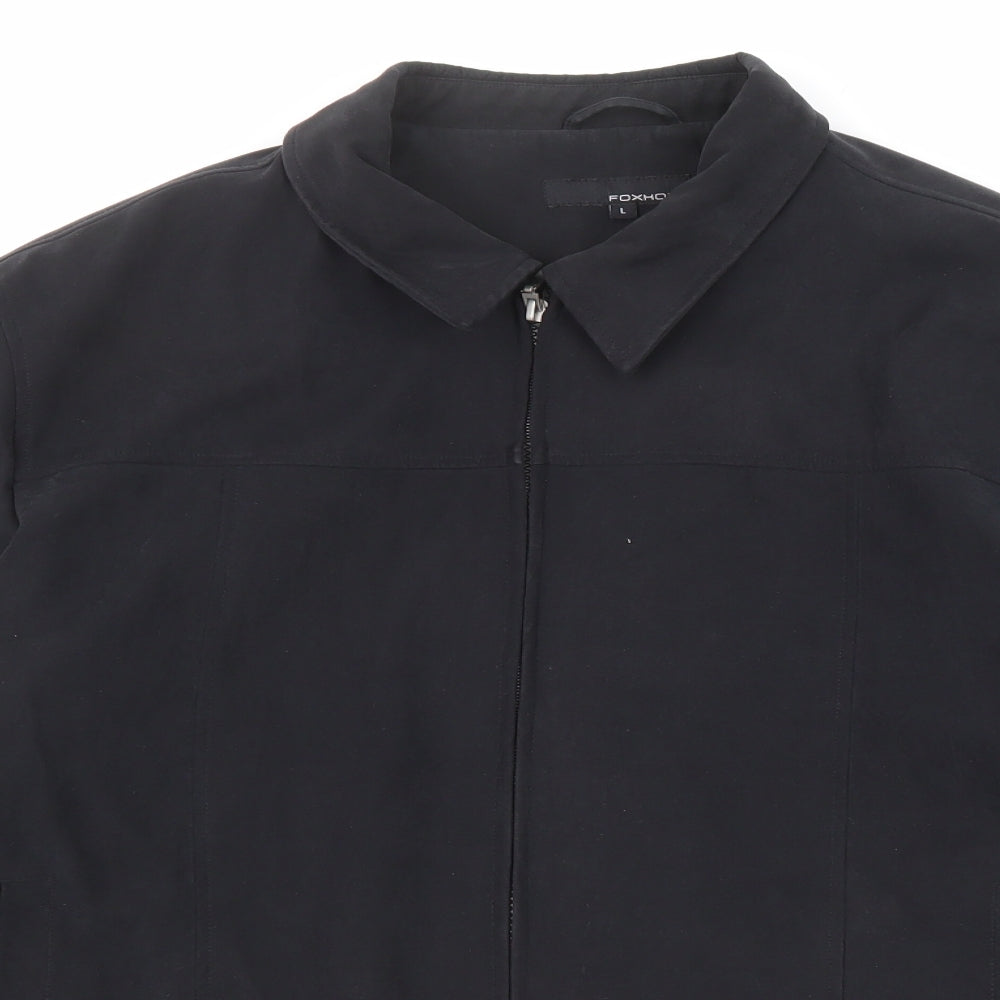 Fox Hole Mens Black Jacket Size L Zip