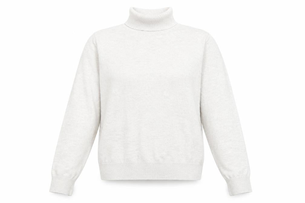 H&M Womens Beige Roll Neck Viscose Pullover Jumper Size M