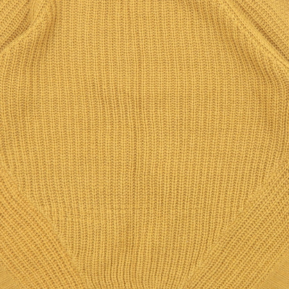 Select Womens Yellow Round Neck Acrylic Pullover Jumper Size 8