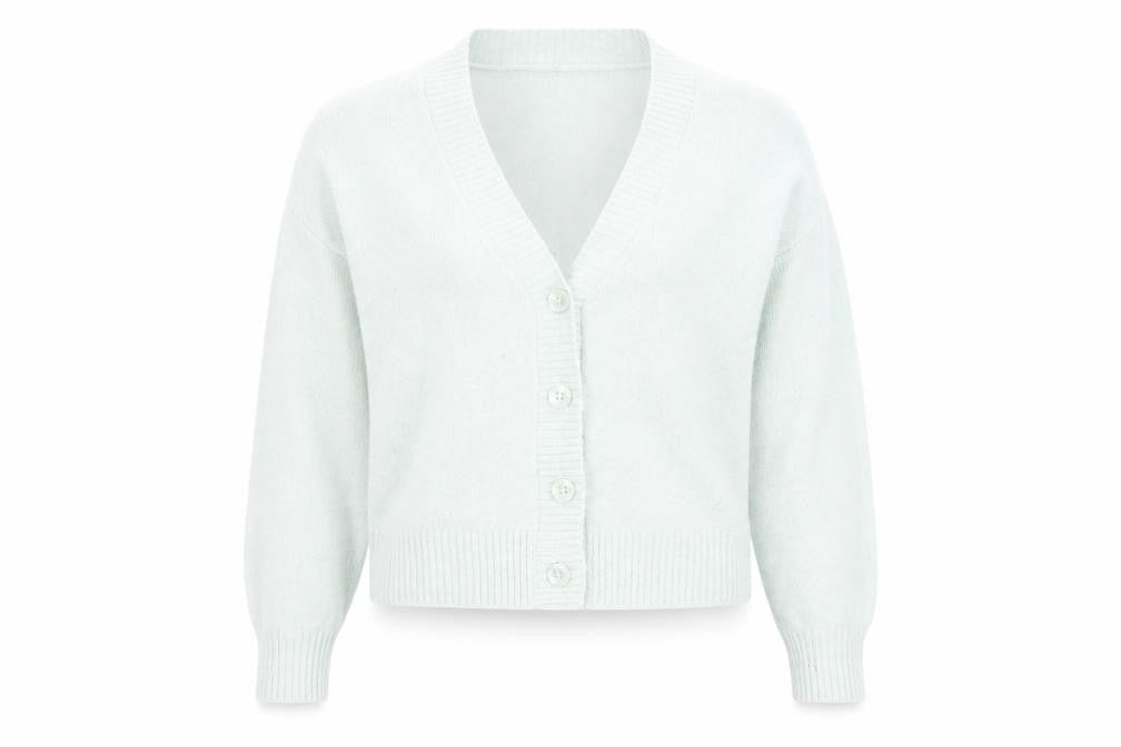 VERO MODA Womens Blue V-Neck Polyester Cardigan Jumper Size S