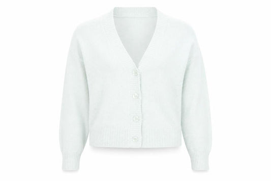 Vero Moda Womens Blue V-Neck Polyester Cardigan Jumper Size S