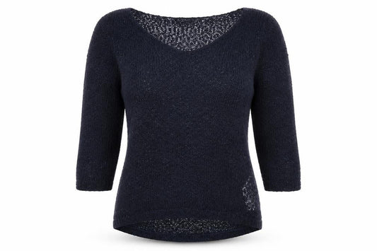 Front view of Only women’s black v-neck acrylic jumper, size S