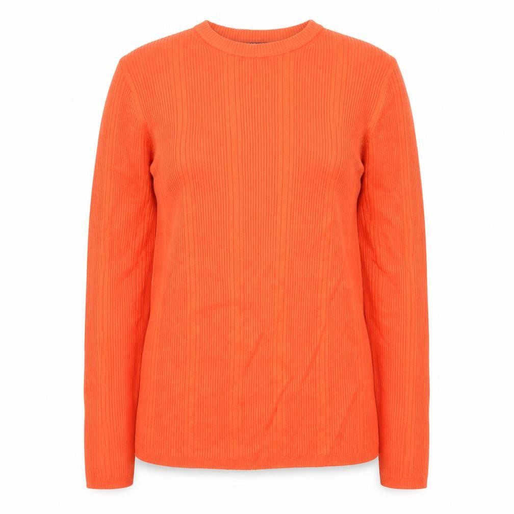 Marks & Spencer Womens Orange Round Neck Viscose Pullover Jumper Size 12