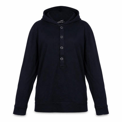 H&M Womens Blue Lyocell Pullover Hoodie Size S Snap