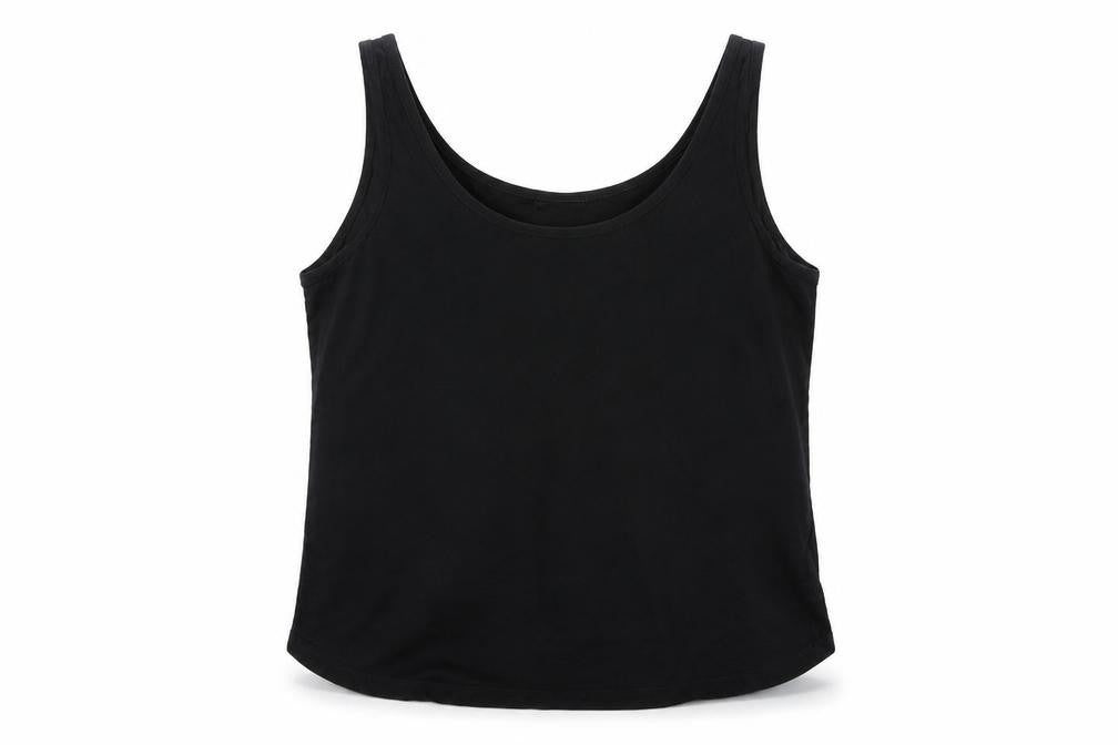 Warehouse Womens Black Viscose Basic Tank Size 10 V-Neck