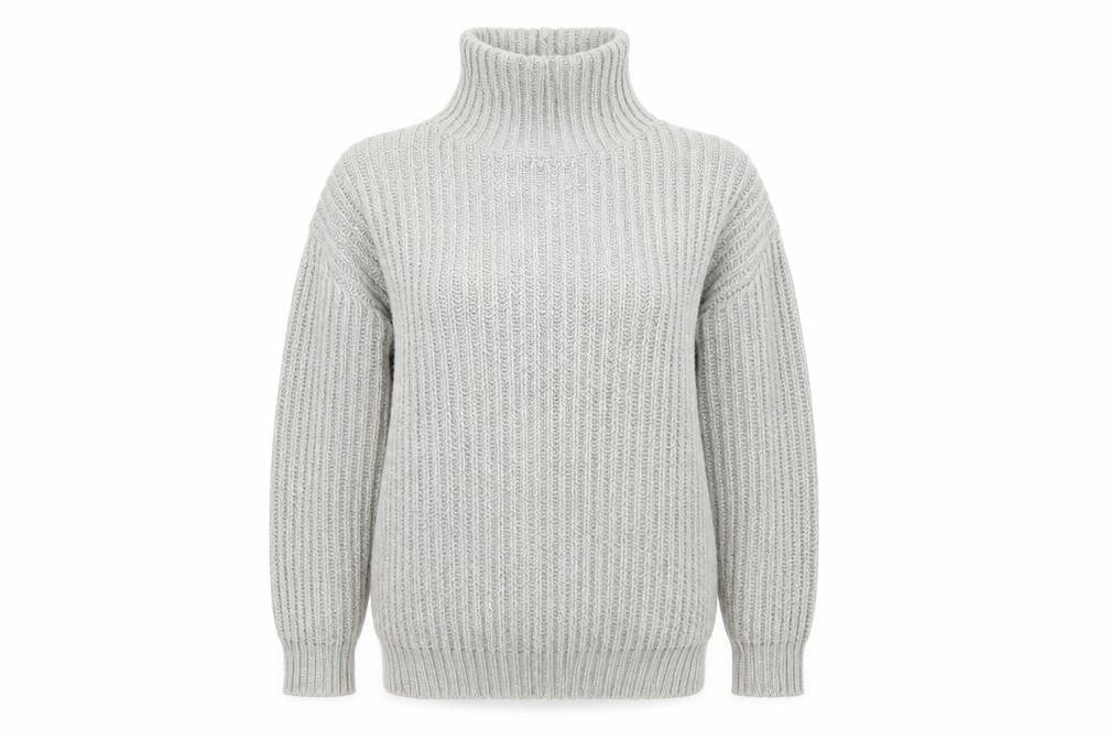 BDG Womens Grey High Neck Cotton Pullover Jumper Size S