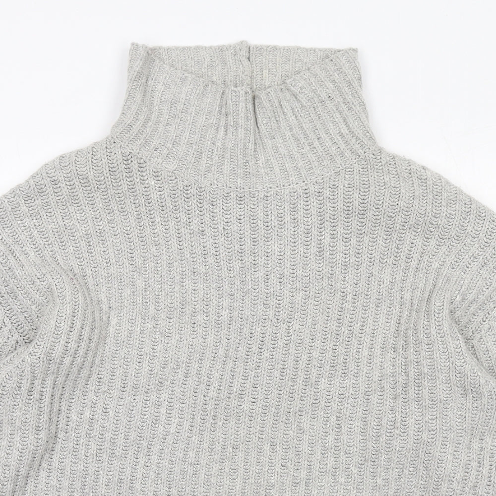 BDG Womens Grey High Neck Cotton Pullover Jumper Size S