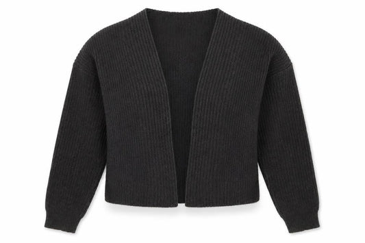Boohoo Womens Grey V-Neck Acrylic Cardigan Jumper Size S