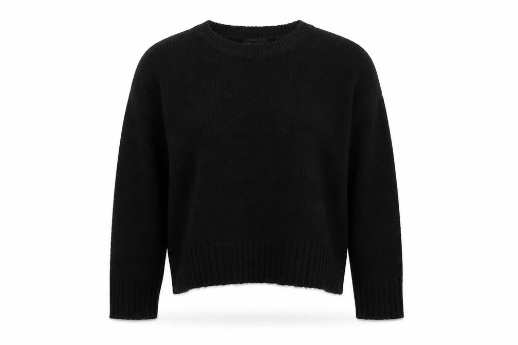 New Look Womens Black Round Neck Acrylic Pullover Jumper Size L