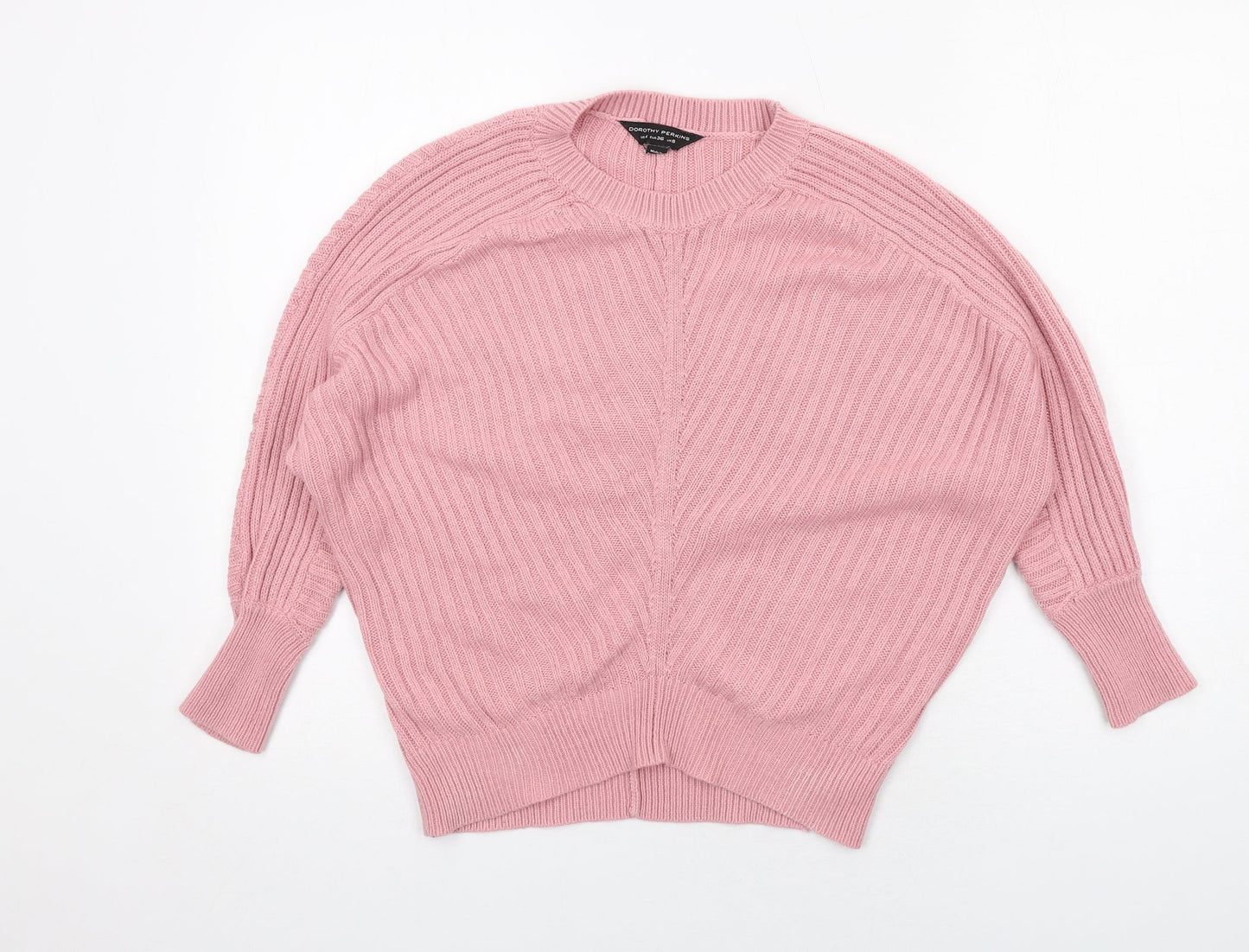 Dorothy Perkins Womens Pink Round Neck Acrylic Pullover Jumper Size 8