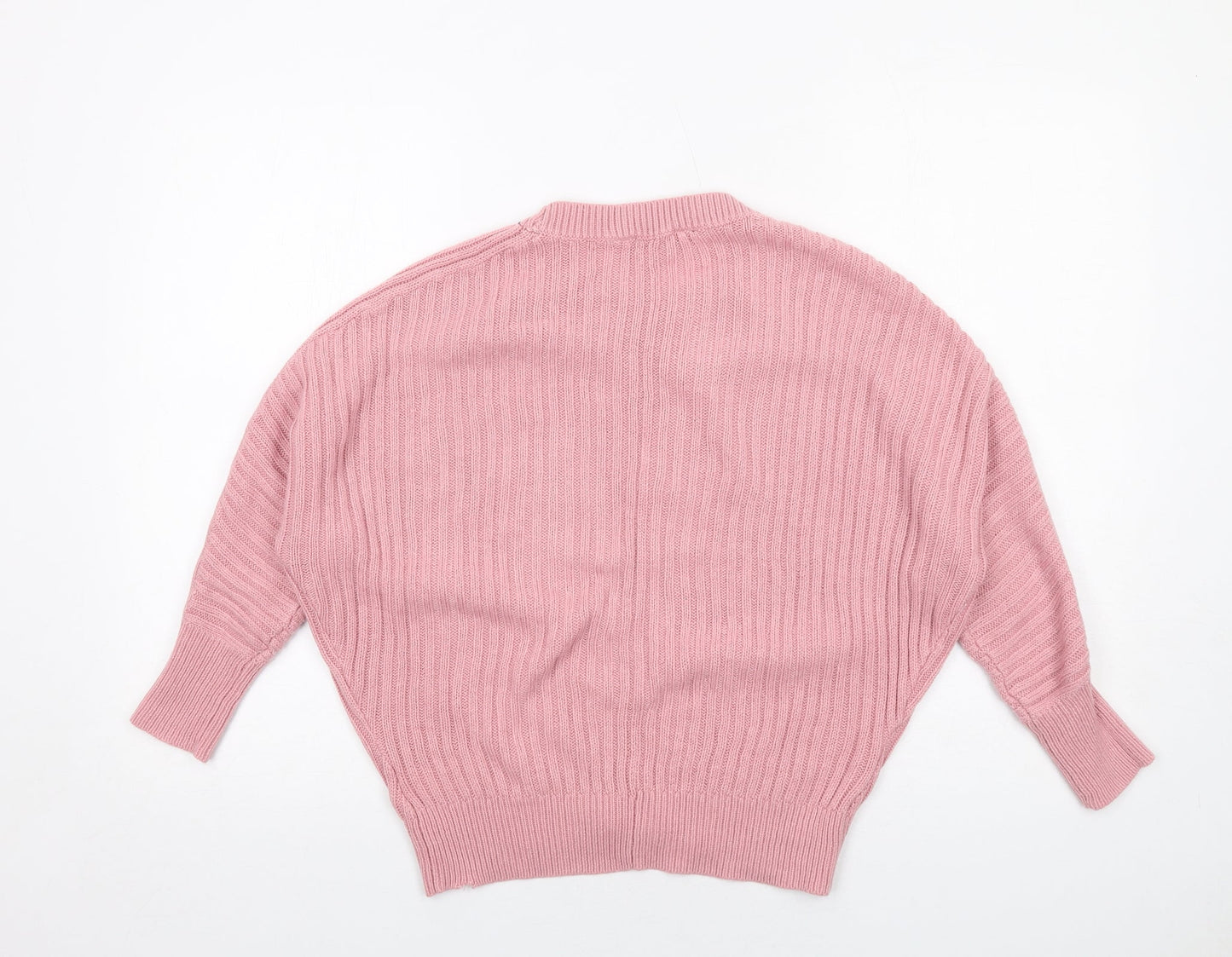 Dorothy Perkins Womens Pink Round Neck Acrylic Pullover Jumper Size 8