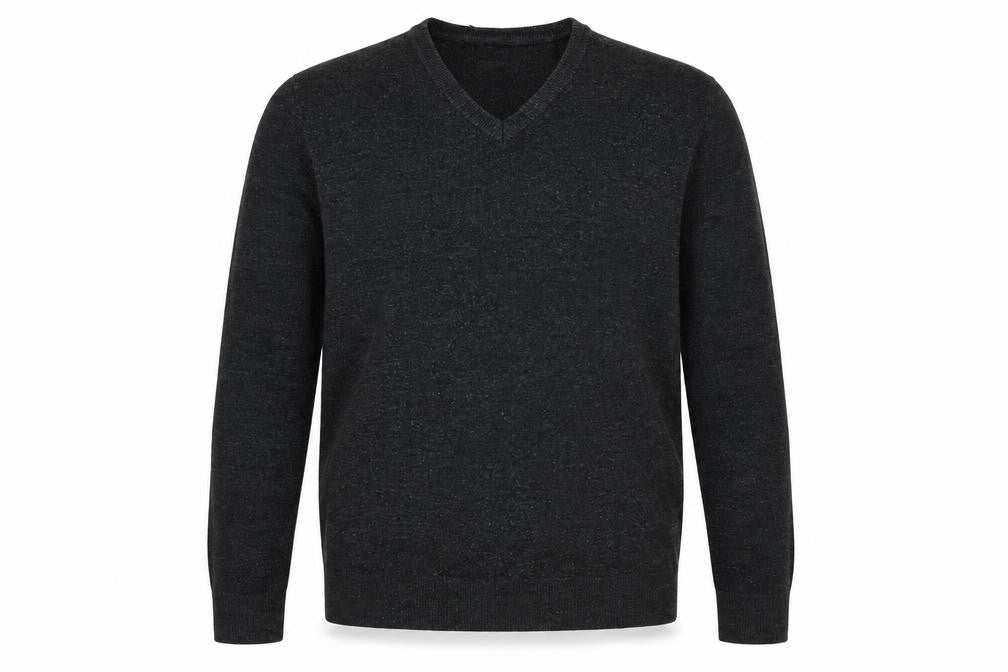 Marks & Spencer Mens Grey V-Neck Acrylic Pullover Jumper Size M Long Sleeve