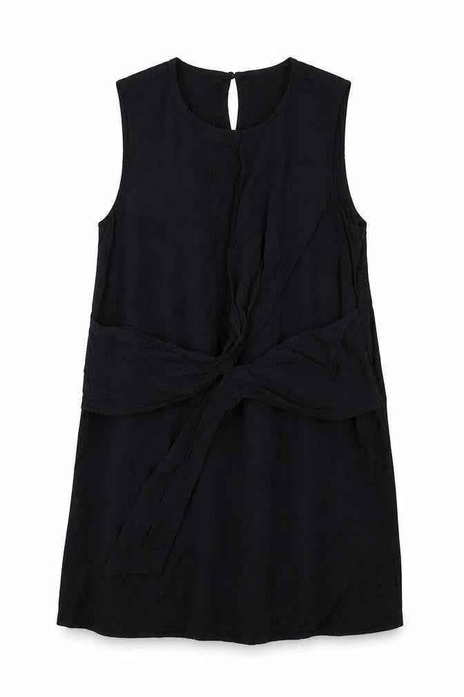 Zara Womens Black Viscose A-Line Size M Round Neck Button