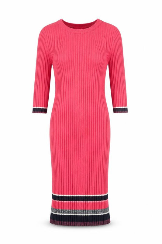 NEXT Womens Pink Striped Cotton Basic Blouse Size 10 Round Neck