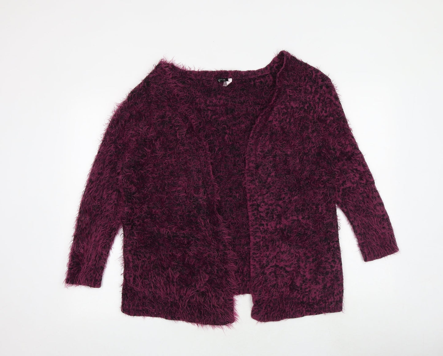 H&M Womens Purple V-Neck Acrylic Cardigan Jumper Size S