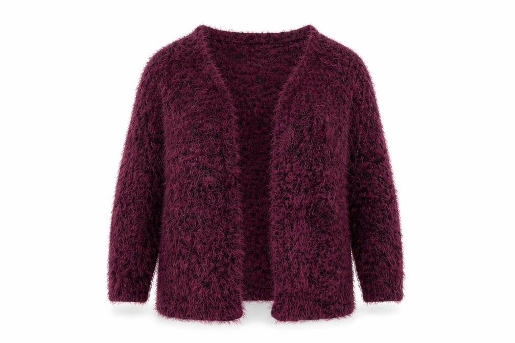 H&M Womens Purple V-Neck Acrylic Cardigan Jumper Size S