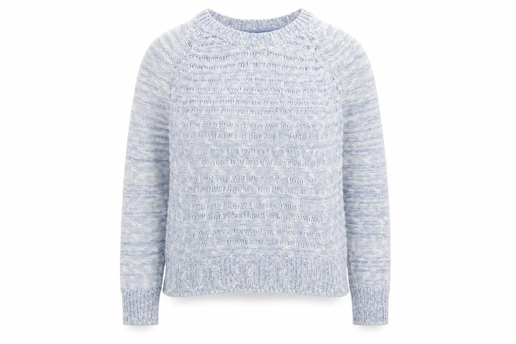 Red Herring Womens Blue Round Neck Acrylic Pullover Jumper Size 12