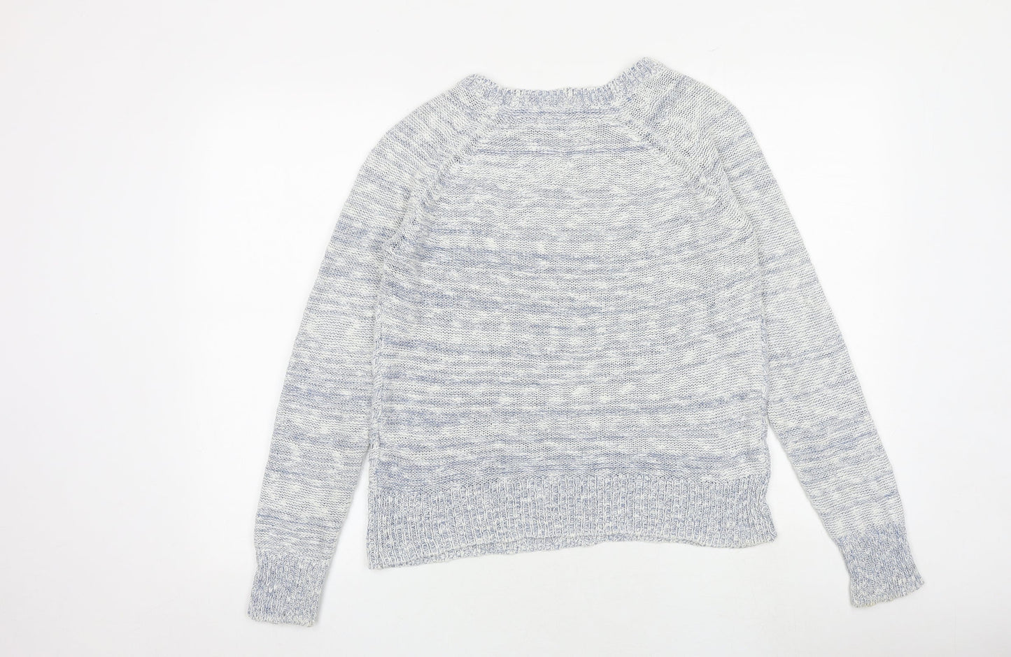 Red Herring Womens Blue Round Neck Acrylic Pullover Jumper Size 12