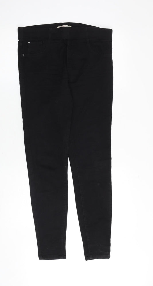 Papaya Womens Black Cotton Jegging Jeans Size 10 Regular