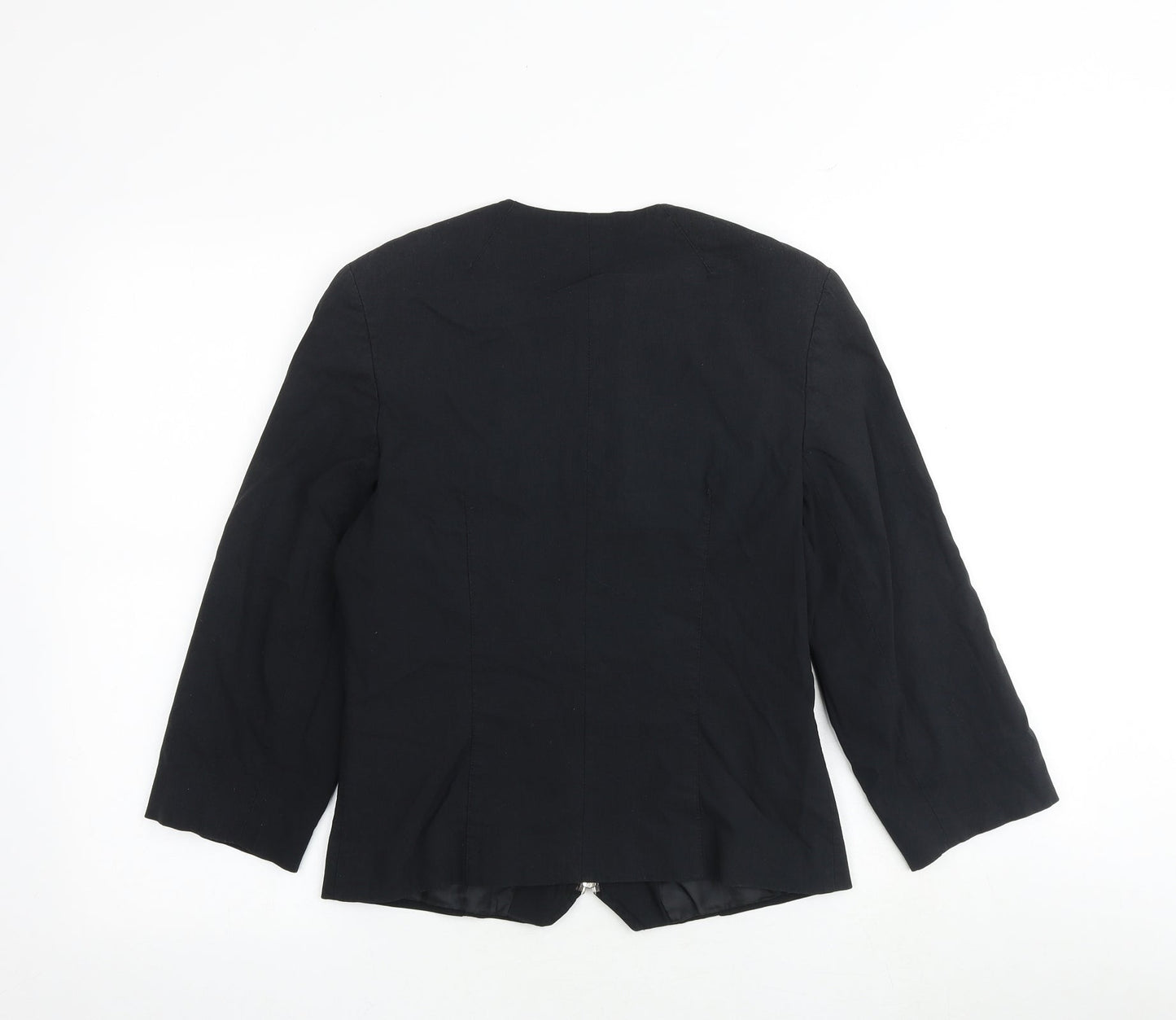 Definitions Womens Black Jacket Blazer Size 10 Zip