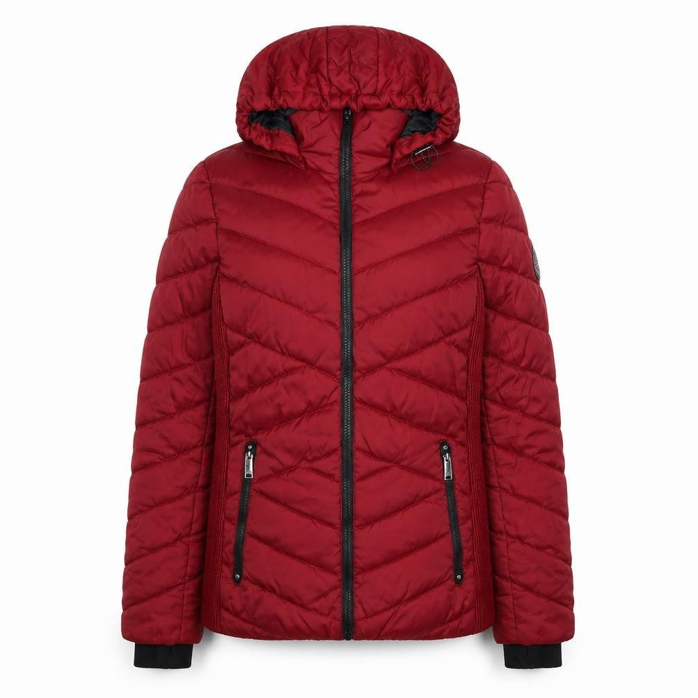 HFX Womens Red Quilted Jacket Size S Zip