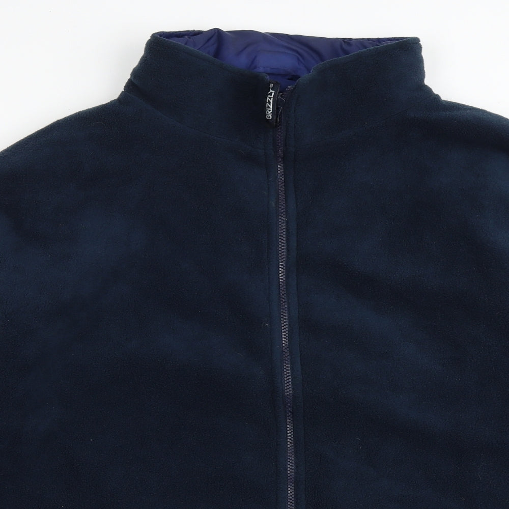 Grizzly Mens Blue Jacket Size 2XS Zip