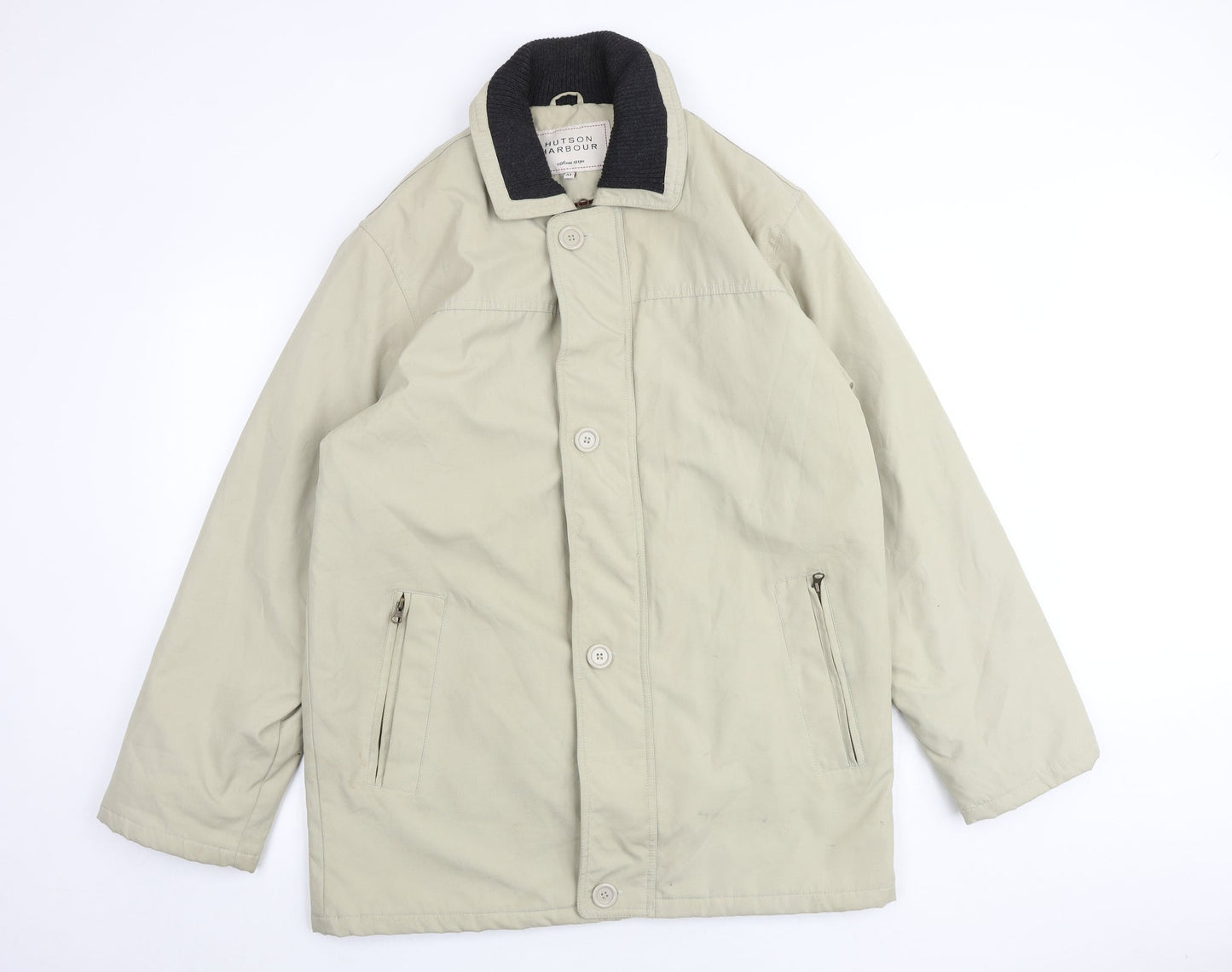 Hutson Harbour Mens Beige Jacket Size M Zip