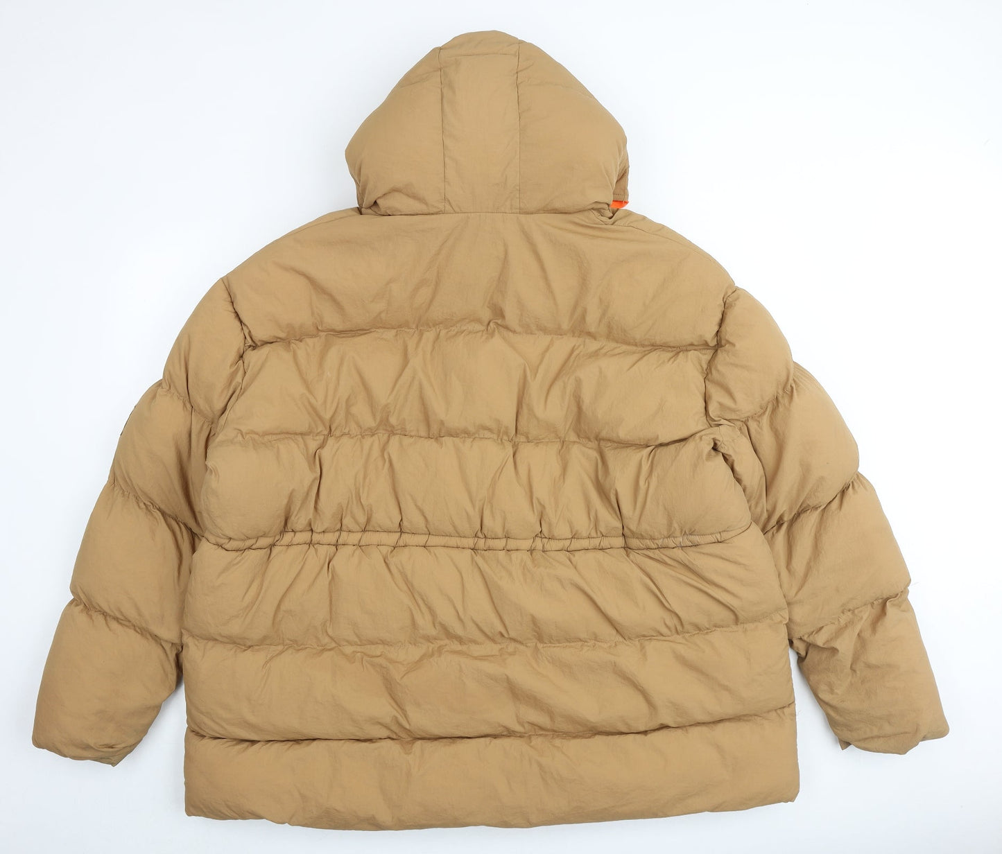 PRETTYLITTLETHING Womens Brown Puffer Jacket Jacket Size M Zip