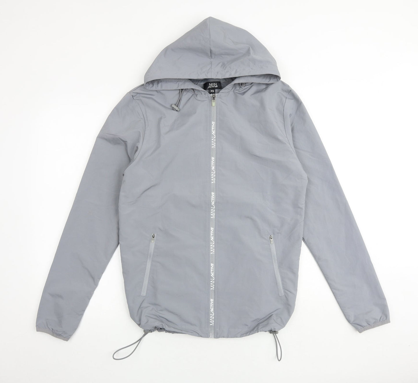 BOOHOO MAN Mens Grey Jacket Size XS Zip