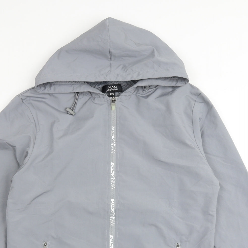 BOOHOO MAN Mens Grey Jacket Size XS Zip