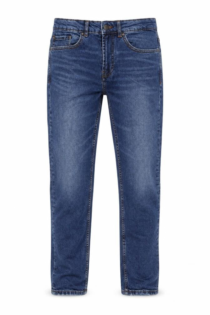 Pull&Bear Mens Blue Cotton Straight Jeans Size 30 in L30 in Slim Button