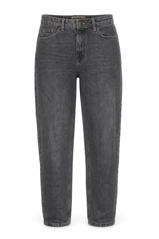 Topshop Womens Grey Cotton Mom Jeans Size 28 in L25 in Regular Button