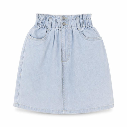 New Look Womens Blue Cotton A-Line Skirt Size 8 Button