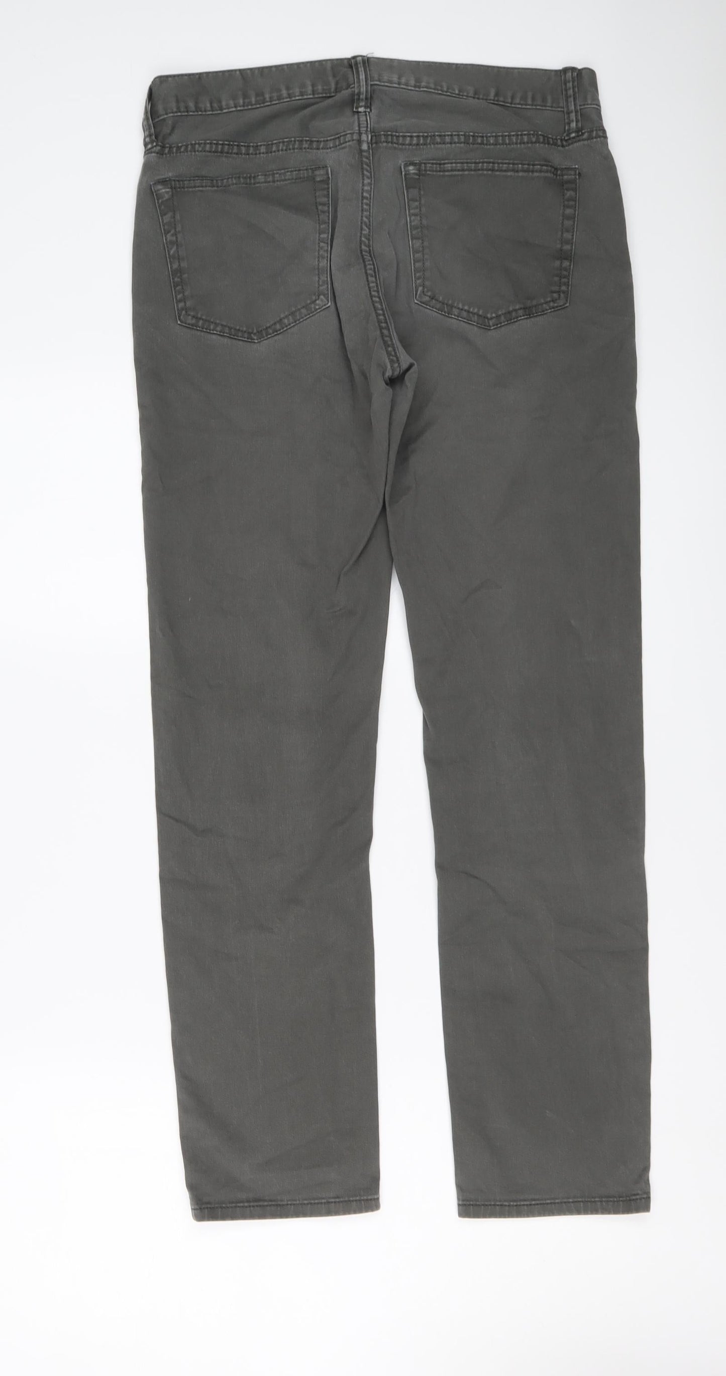 Gap Mens Grey Cotton Straight Jeans Size 29 in L30 in Regular Button