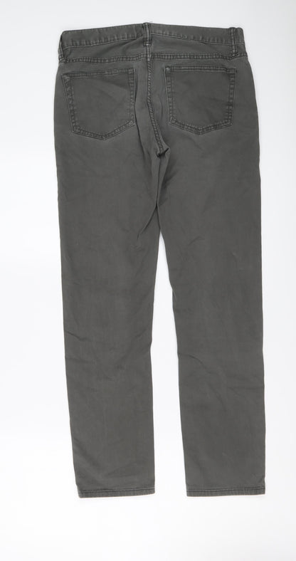 Gap Mens Grey Cotton Straight Jeans Size 29 in L30 in Regular Button