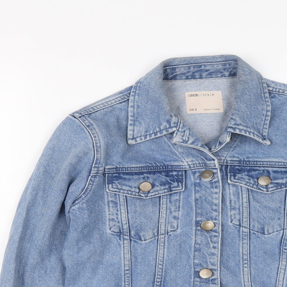 ASOS Womens Blue Jacket Size 8 Button