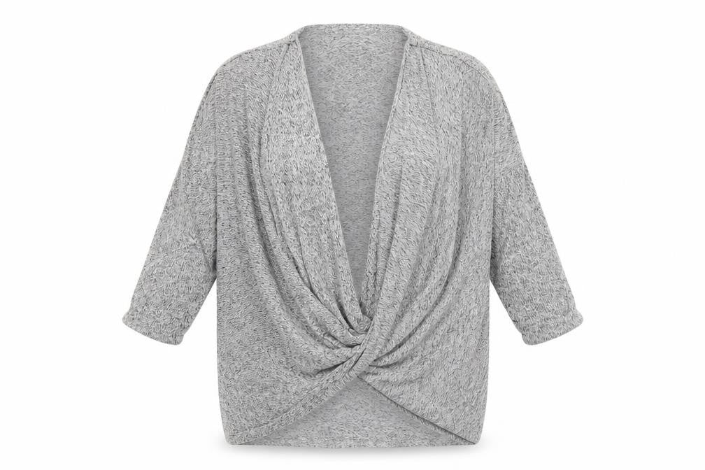 River Island Womens Grey V-Neck Viscose Pullover Jumper Size 10