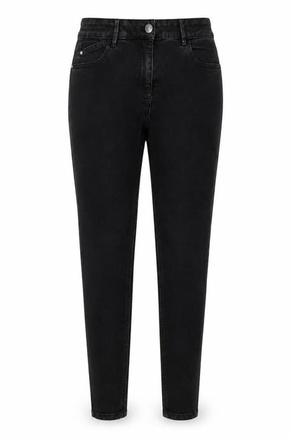Authentic Womens Black Cotton Skinny Jeans Size 12 L27 in Regular Button