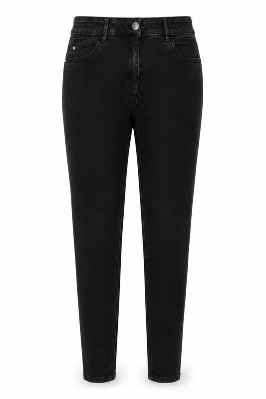 Authentic Womens Black Cotton Skinny Jeans Size 12 L27 in Regular Button