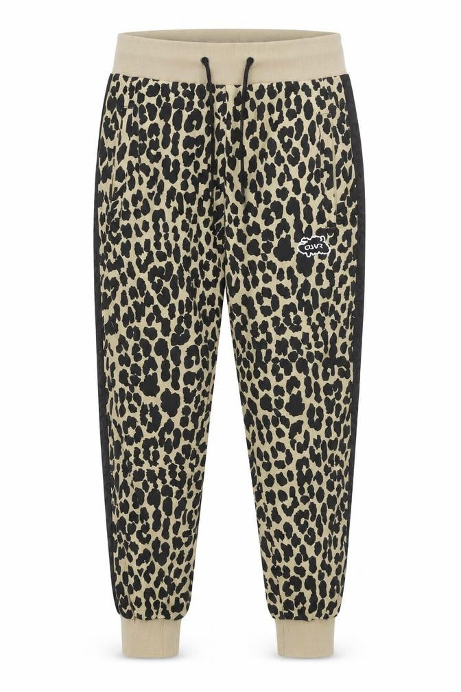 Colourwear Womens Multicoloured Animal Print Polyester Jogger Trousers Size S Regular Drawstring